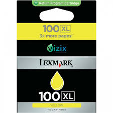 Yellow High Ink Cartridge Lexmark #100XL for S305/S405/S505/S605/PRO205/PRO 705/PRO 805/PRO 905 -