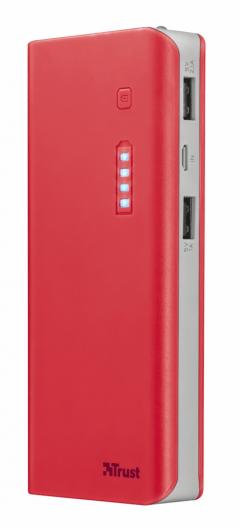 TRUST Primo Power Bank 10000 - red