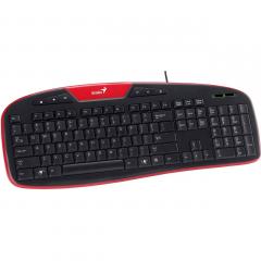 Клавиатура Genius KB-M205 Red - мултимедийна USB клавиатура; 6