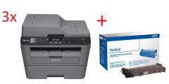3x Brother MFC-L2700DW Laser Multifunctional + Brother TN-2310 Toner Cartridge Standard