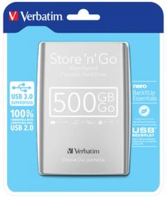 Verbatim External HDD 2.5 500GB USB3.0 Silver