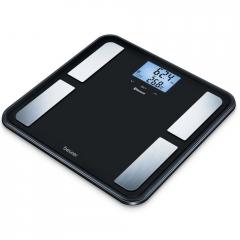 Beurer BF 850 diagnostic bathroom scale in black; Extra-large standing surface; Weight