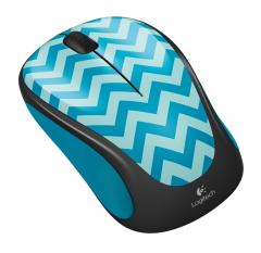 Logitech Wireless Mouse M238 Play Collection - Teal Chevron