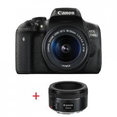 Canon EOS 750D LOW LIGHT KIT (EF-S 18-55 IS STM + EF 50mm f/1.8 STM) + Canon BAG Shoulder SB100