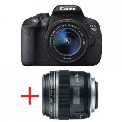 Canon EOS 700D + EF-S 18-55 IS STM + карта Toshiba SD 8GB Wi-fi + Canon LENS EF-S 60mm f/2.8