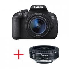 Canon EOS 700D + EF-S 18-55 IS STM + карта Toshiba SD 8GB Wi-fi + Canon LENS EF-S 24mm f/2.8
