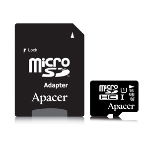 Apacer 16GB Micro-Secure Digital HC UHS-I Class 10 (1 adapter)