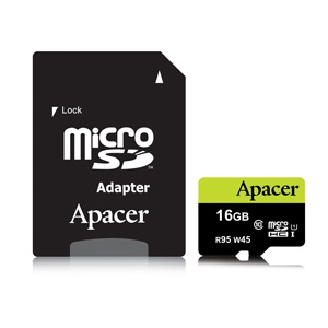 Apacer 16GB Micro-Secure Digital HC UHS-I 95/45 Class 10 (1 adapter)