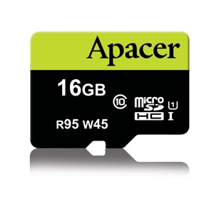 Apacer 16GB Micro-Secure Digital HC UHS-I 95/45 Class 10 (1 adapter)