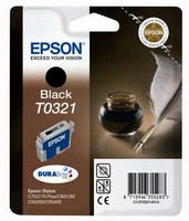 Epson T0321 Black Ink Cartridge - Retail Pack (untagged)