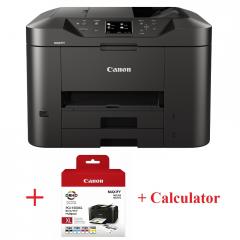 Canon Maxify MB2350 All-in-one Printer + Canon Ink PGI-1500XL BK/C/M/Y Multi-Pack + Calculator