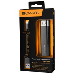 CANYON CNE-CPB26B Black color power battery charger 2600mAh