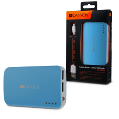 CANYON CNE-CPB78BL Blue color portable battery charger with 7800mAh