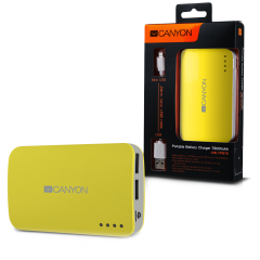 CANYON CNE-CPB78Y Yellow color portable battery charger with 7800mAh