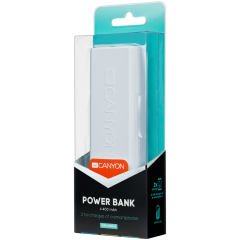 CANYON Power bank 4400mAh (Color: White)