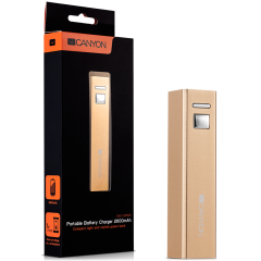 CANYON CNE-CSPB26GO Aluminium compact battery charger. Color: golden