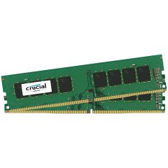 Crucial DRAM 8GB Kit (4GBx2) DDR4 2400 MT/s (PC4-19200) CL17 SR x8 Unbuffered DIMM 288pin