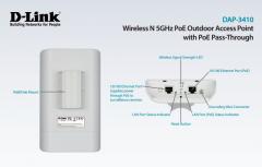 Аксес Пойнт D-Link DAP-3410 Wireless N 5GHz PoE Outdoor Access Point with PoE Pass-