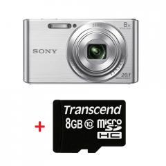 Sony Cyber Shot DSC-W830 silver + Transcend 8GB micro SDHC (No Box & Adapter - Class 10)