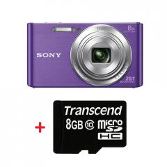 Sony Cyber Shot DSC-W830 violet + Transcend 8GB micro SDHC (No Box & Adapter - Class 10)