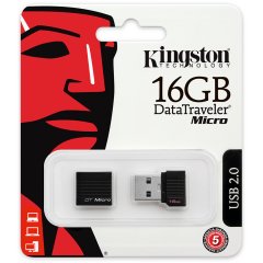 Kingston  16GB USB 2.0 DataTraveler Micro (Black)