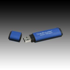 KINGSTON 8GB USB 2.0 DataTraveler Vault Privacy Aluminium Blue