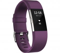 Fitbit Charge 2 Plum Silver - Large