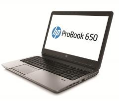 HP ProBook 650 i3-4000M 15.6 HD AG LED SVA UMA 4GB DDR3 RAM 500GB HDD DVD+/-RW BT 6C Battery FPR Win