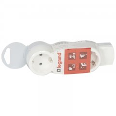 Legrand-Power Strip-Standard multi-outlet extension- 3x2P+E-without cord (White).Ultra-flat:can be