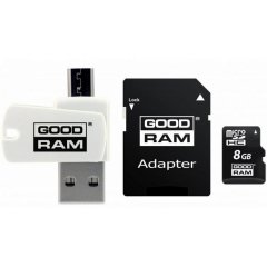 All in one 8GB MICRO CARD class 4 + card reader GOODRAM