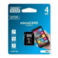 GOODRAM 4GB MICRO CARD class 4 +adapter