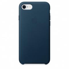 Apple iPhone 8/7 Leather Case - Cosmos Blue