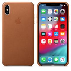 Apple iPhone XS Max Leather Case - Saddle Brown