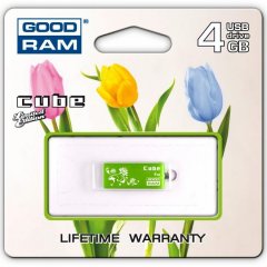 GOODRAM USB Cube 4 GB green