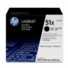 HP 51X Black Dual Pack LaserJet Toner Cartridges