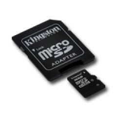Kingston  16GB microSDHC Class 4 Flash Card + SD Adapter