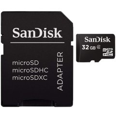 Памет SanDisk 32GB Class 4 MicroSD with microSDHC-SD Adapter