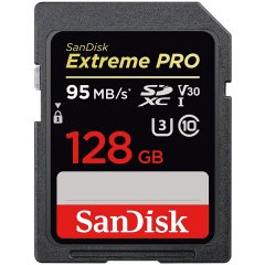 Памет SanDisk Extreme Pro SDXC 128GB - 95MB/s V30 UHS-I U3
