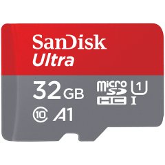SanDisk Ultra microSDHC 32GB + SD Adapter 120MB/s  A1 Class 10 UHS-I