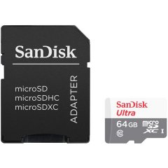SanDisk Ultra Android microSDXC + SD Adapter 64GB 80MB/s Class 10; EAN: 619659161705
