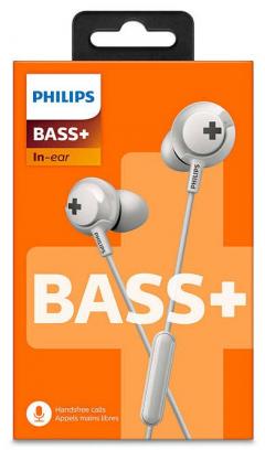 Philips слушалки за поставяне в ушите с микрофон BASS+