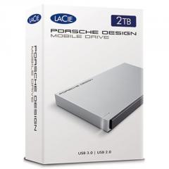 LaCie 2TB Porsche Design mobile drive USB 3.0 Type C Light grey