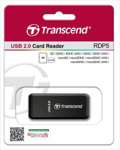 Четец за флаш карта Transcend SDHC/MMC4+MicroSDHC/M2  Card Reader