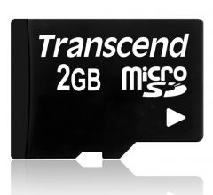 Transcend 2GB microSD (No box & adapter)