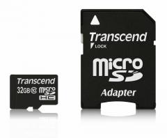 Transcend 32GB microSDHC (with adapter