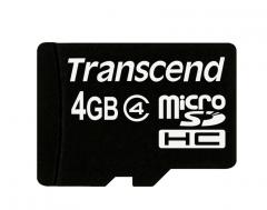 Transcend 4GB microSDHC (with adapter