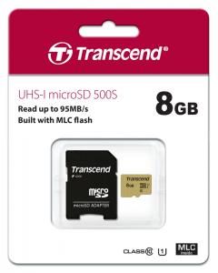 Transcend 8GB microSD UHS-I U3 (with adapter)