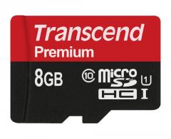 Transcend 8GB micro SDHC UHS-I Premium (with adapter