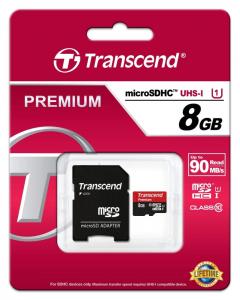 Transcend 8GB micro SDHC UHS-I Premium (with adapter