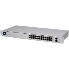Ubiquiti UniFi Switch 24 is a fully managed Layer 2 switch with (24) Gigabit Ethernet ports and (2)